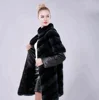 Medium genuine rex rabbit fur pelt fur coat for fashion women