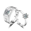 Wholesale Hot Korea Fashion Love Crystal Diamond Engagement Jewelry Wedding Couple Rings