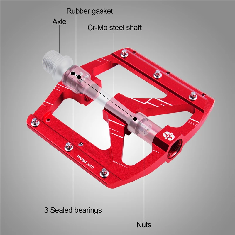 West Biking Cycling Pedals Handicap Bike Pedals Aluminum