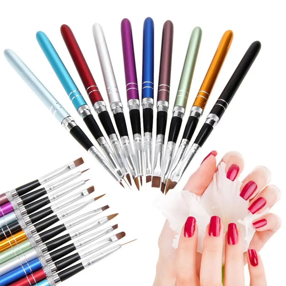 Nail Art Brush Set Tools Professional Painting Pen For False Tips Uv