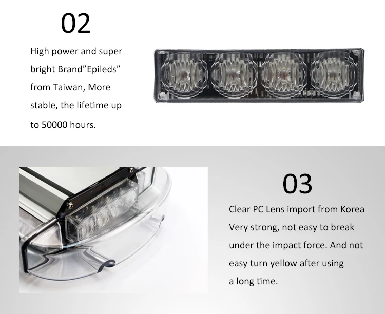 led amber warning light bar