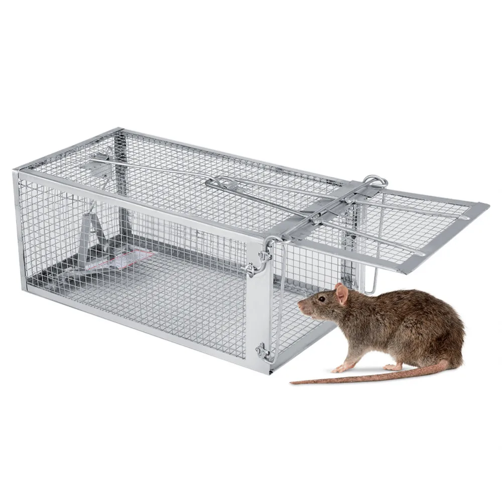 Humane Hamster Rat Mouse Trap Cage Bait Automatic Live Catching Bait Big Cheese