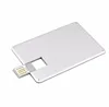 Custom Business name card shaped USB flash drive, thin slim metal credit card pen drive