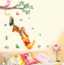 Hot Selling Trees And Bear Wall Sticker Cartoon Nursery Daycare Baby Room Decor Free Shipping TC1067