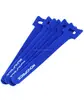 Customized Blue Wire Strap Tie Adjustable Hook And Loop Cable Tie