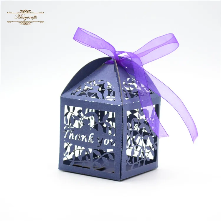 me<em></em>tallic paper leaves laser cut indian wedding return gift box small