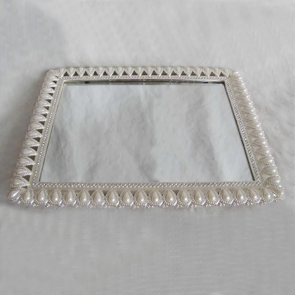 Silver Plated Pearls Metal Mirror Tray P06501c Rectangle Product On New Style Silver Finishing Mirrored Rectangular Sliver Plated Mirror Serving Tray Us 18 25 Piece Guangdong China Ws Su 2018090101 Wall