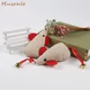 Manufacturers direct sale linen squeaky pet toys cat mouse with bell