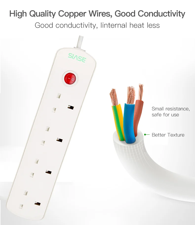 British Standard 4 gang electrical extension socket