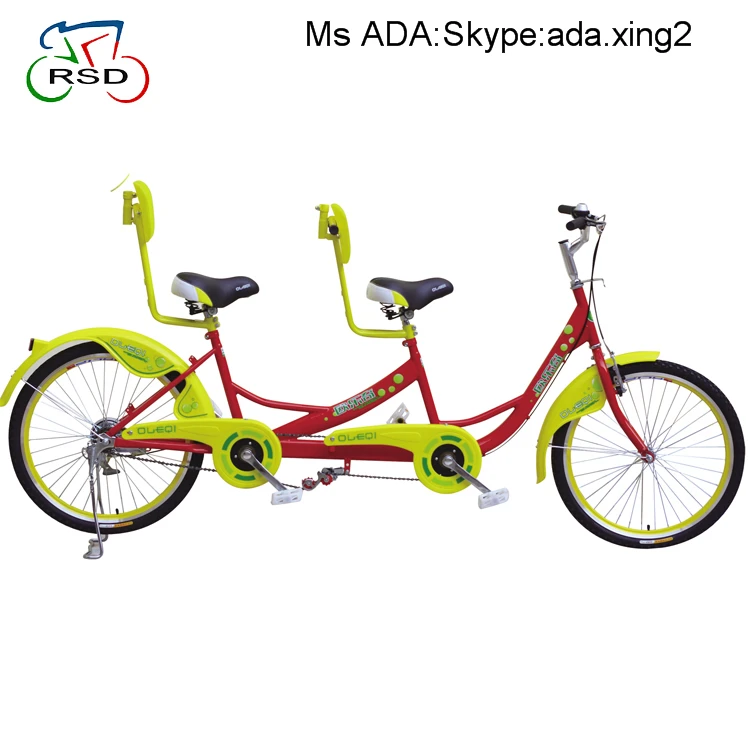 yellow tandem bike