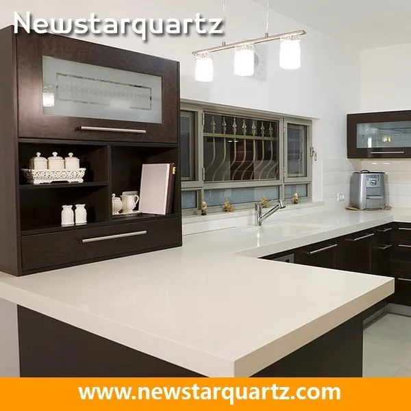 Luxe quartz witte moderne bar voor aanrecht in de keuken ...