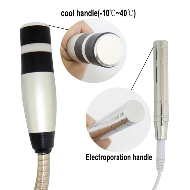 2 in 1 Cryo Facial Machine Skin Cool Electroporation No Needle Mesotherapy Equipment