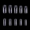 Yimart 500pcs/pack new plain pre-designed half cover square nail tips