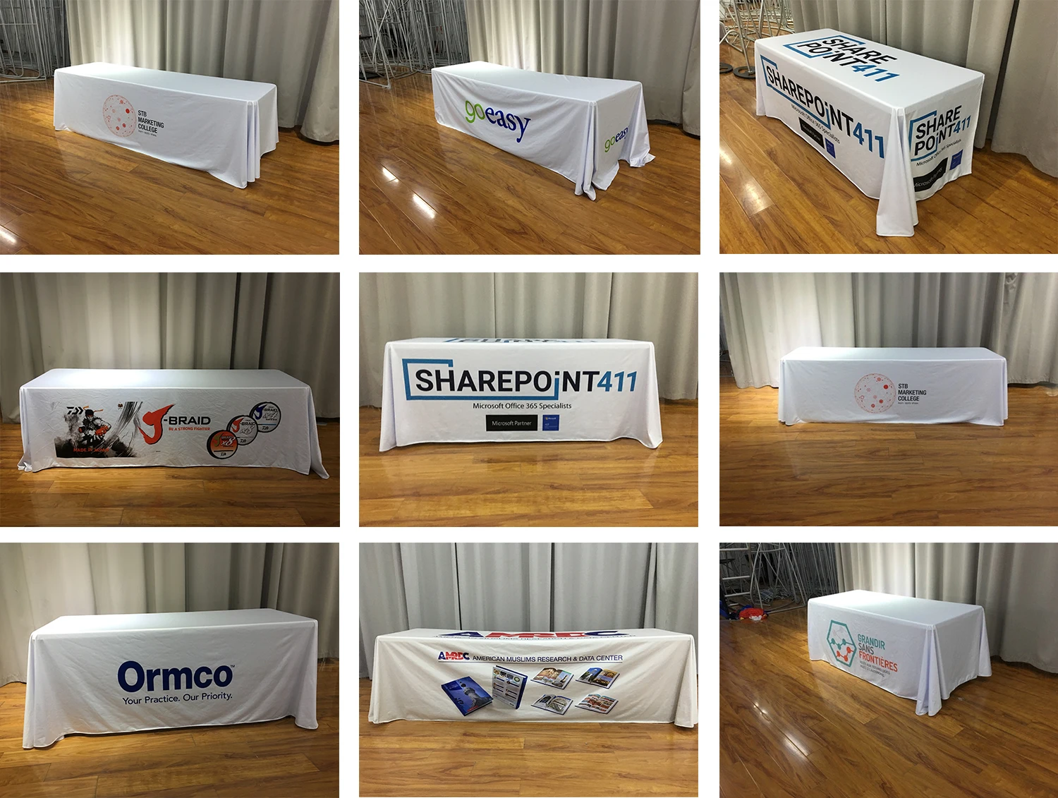 6ft Fitted Table Cloth Exhibition Advertising Trade Show Display Table
