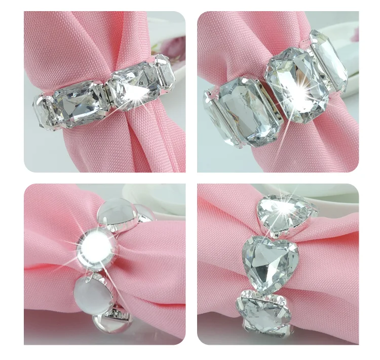 Crystal Silver Napkin Ring For Wedding Decoration Buy Napkin Rings