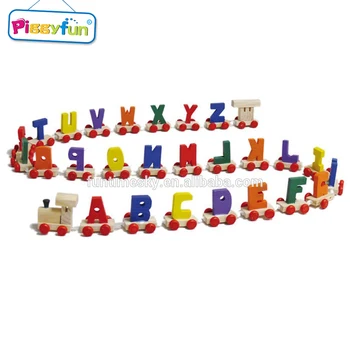 wooden name train set