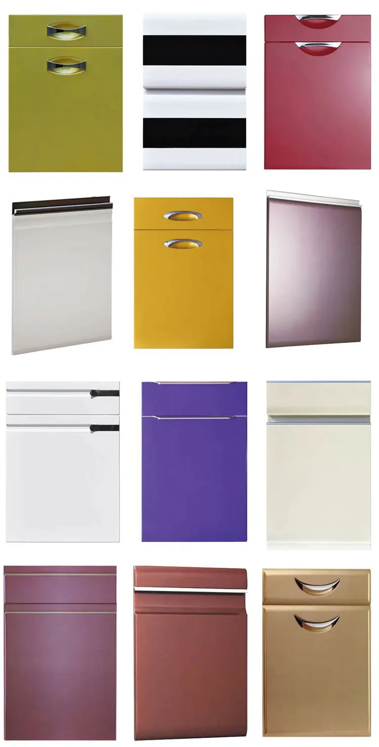 European Style Shaker Style White Gloss Laminated Mdf Kitchen