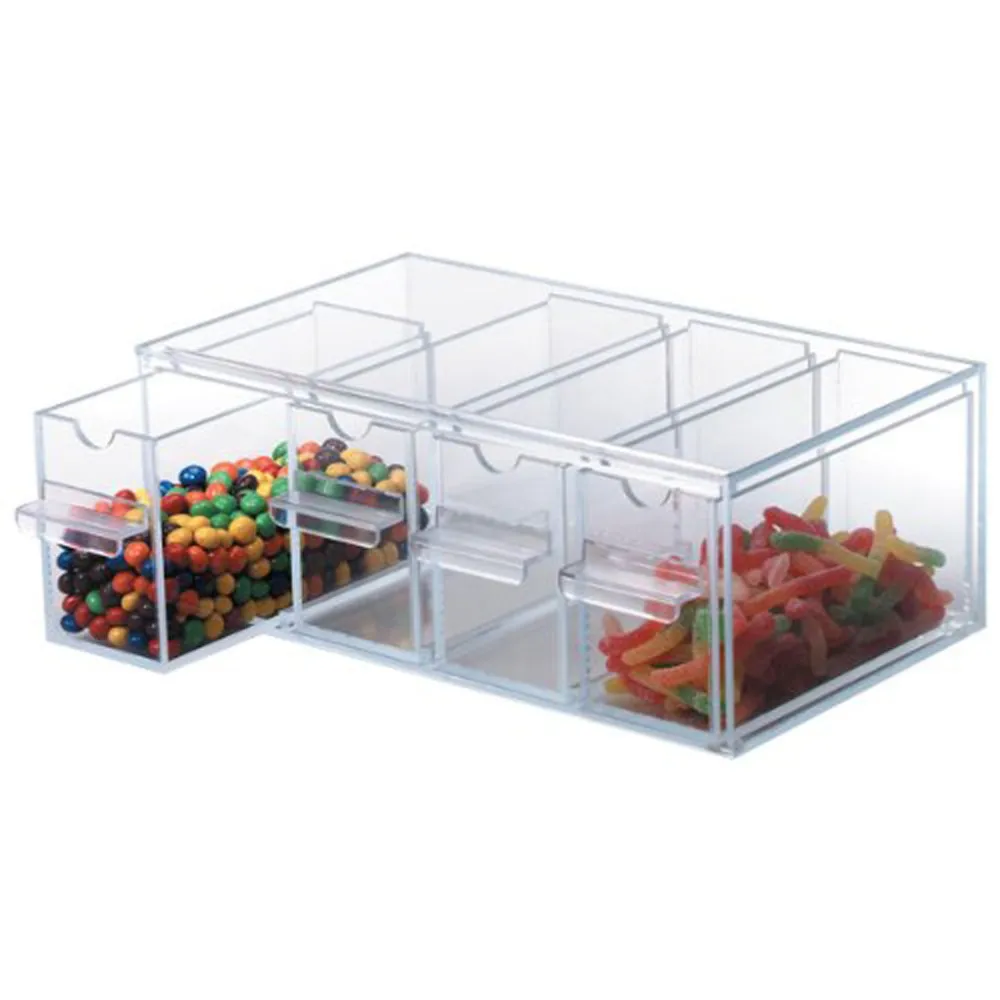 Acrylic with Magnetic Solid Lid Ice Cream Toppings Bulk Bin 