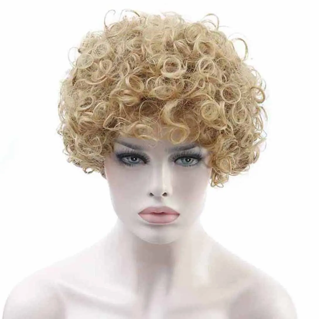 cheap blonde curly wigs