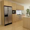 Australia standard Wood grain laminate modern kitchen cabinet set with pantry