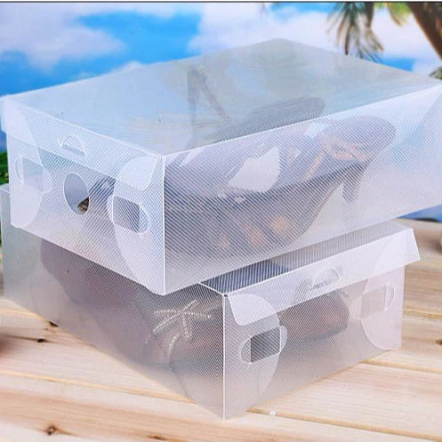plastic transparent shoe box