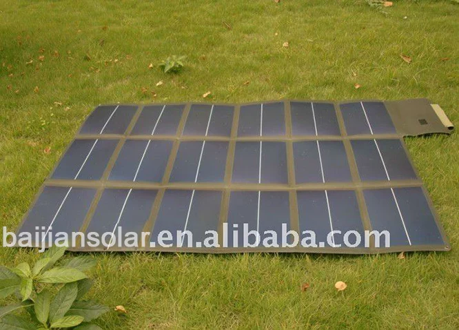 Flexible solar panel in amorphous cells solar blanket in RED