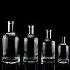 Wholesale flint glass round shape 750 ml 750ml 500ml 350ml 200ml vodka bottles