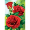 Custom canvas prints cheap china red rose flower 5d poster diy diamond painting kit