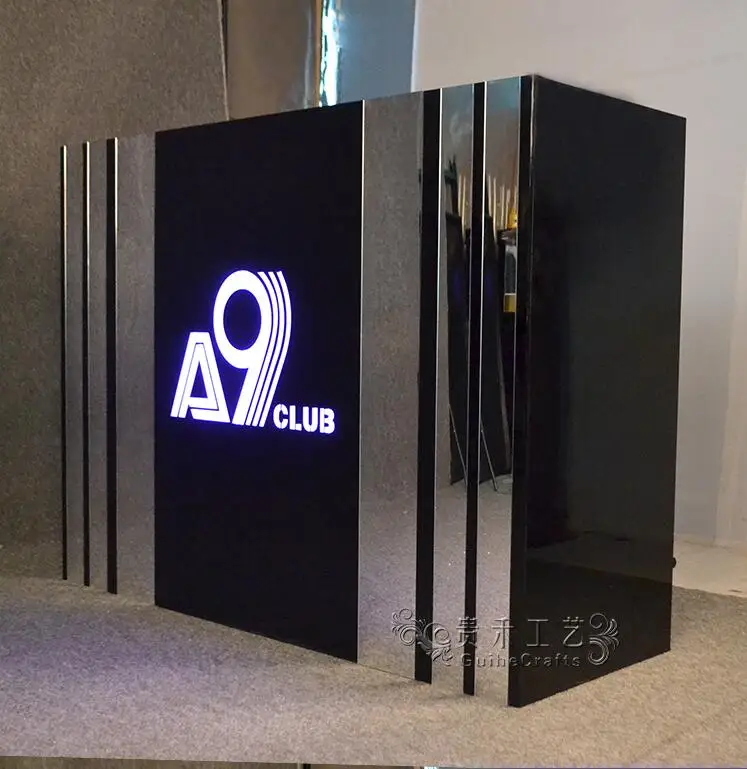 Aurora Backlit Light Box Acrylic Podium for Reception Desk
