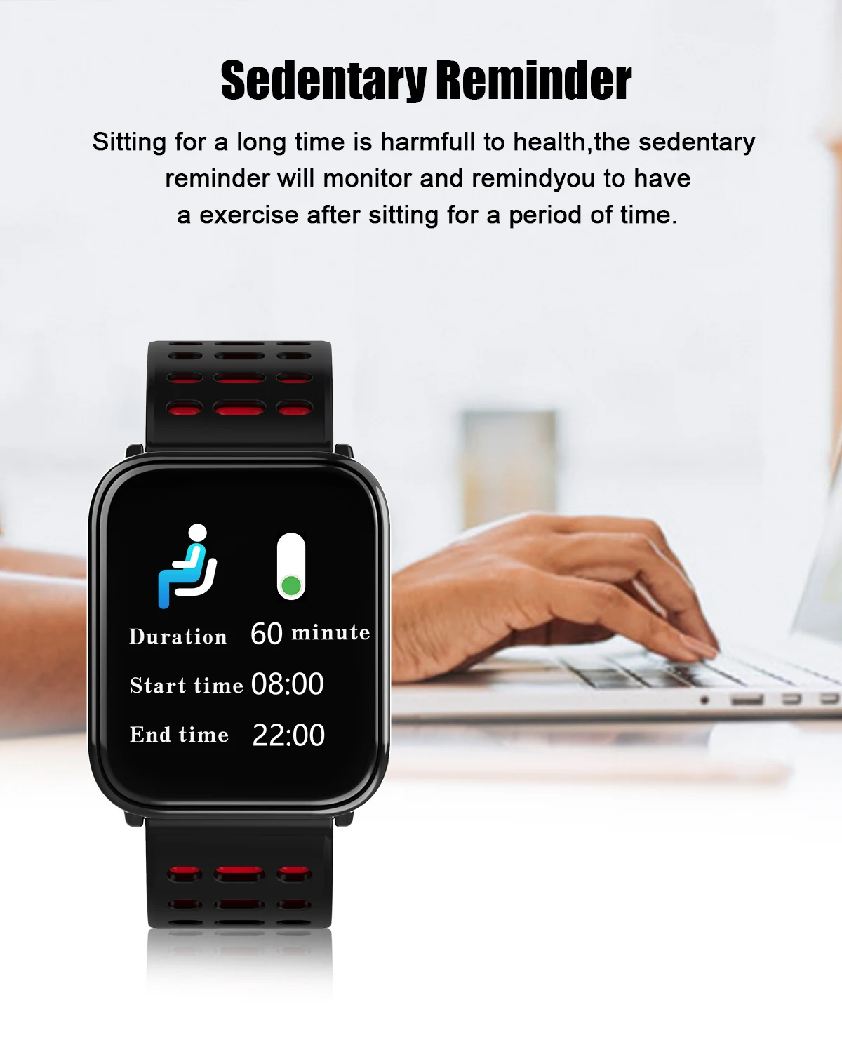 T6 Touch Screen Smart Watch Blood Pressure Heart Rate Tracker Sleep Watch Sports Smart watch For IOS Android