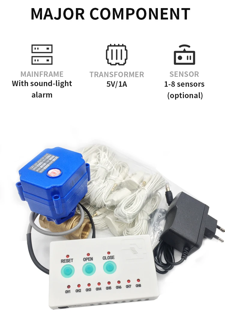 Water Leak Sensor 5v 220v Dn8 Dn15 Dn20 Dn25 Cwx15n Electric Water
