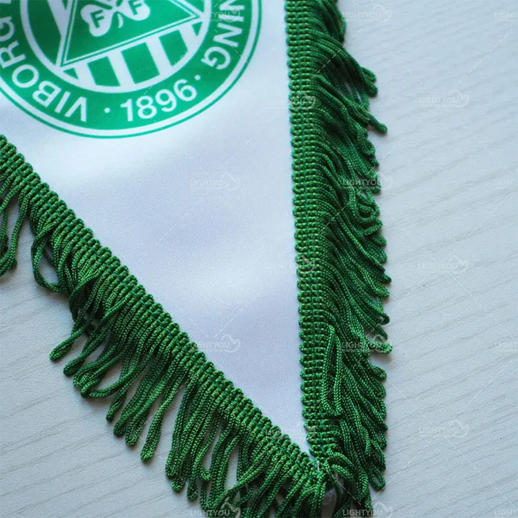 Mini Custom Satin Felt Car Hanging Pennant String Flags School Football