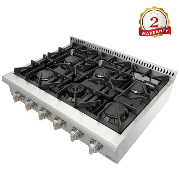 Electric Cook Top Gas Stove Heavy Duty Cooking Hobs 6 Burner Gas Hob