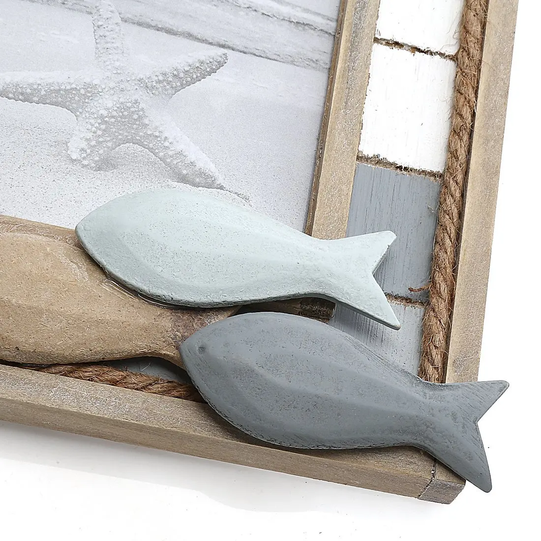 Nautical Theme Solid Wood Souvenir Picture Frame With Jute Rope Buy