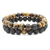 Online Shopping Free Shipping Lava Rock Bracelet Round Tiger Eye Beads Bracelet
