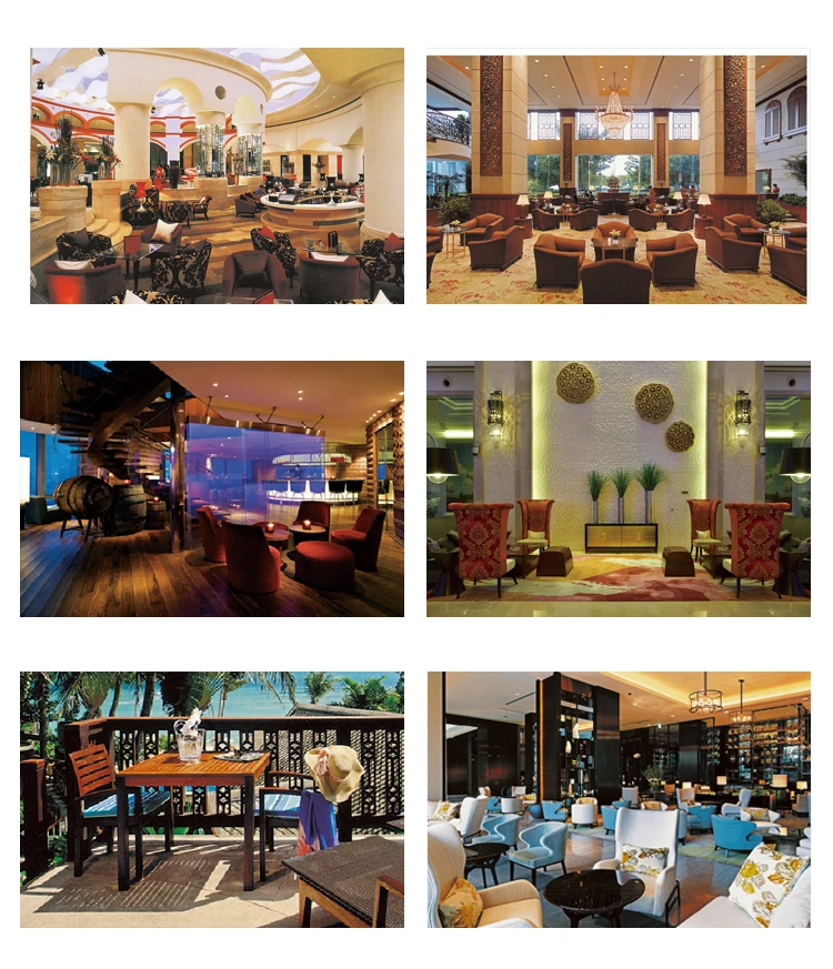 Luxury designs 5 Star hotel furniture dining table restaurant set