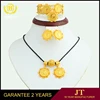 African gold plated square brown crystal glass jewelry set,fashion crystal jewelry set 18k gold jewellery dubai