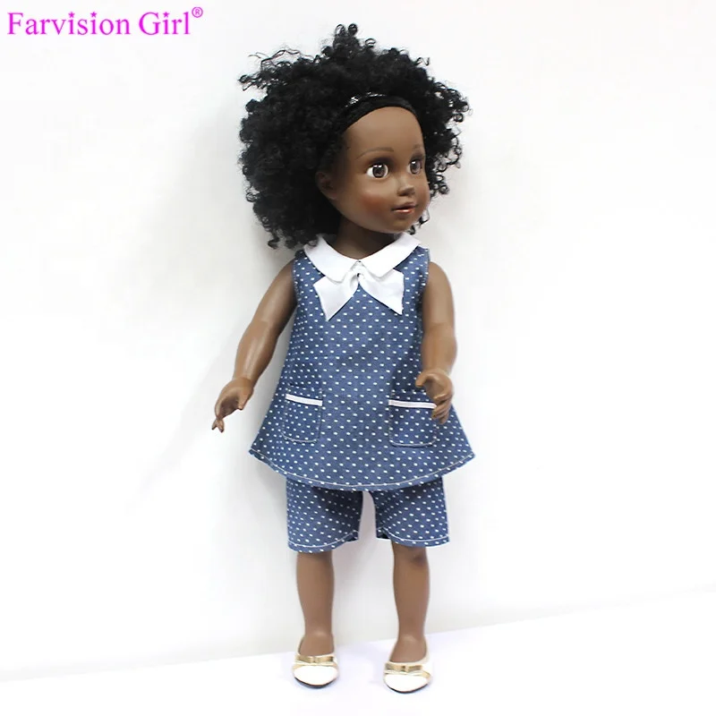 18 Inch African American Doll Mini Black Fashion Dolls Curly Hair - Buy ...