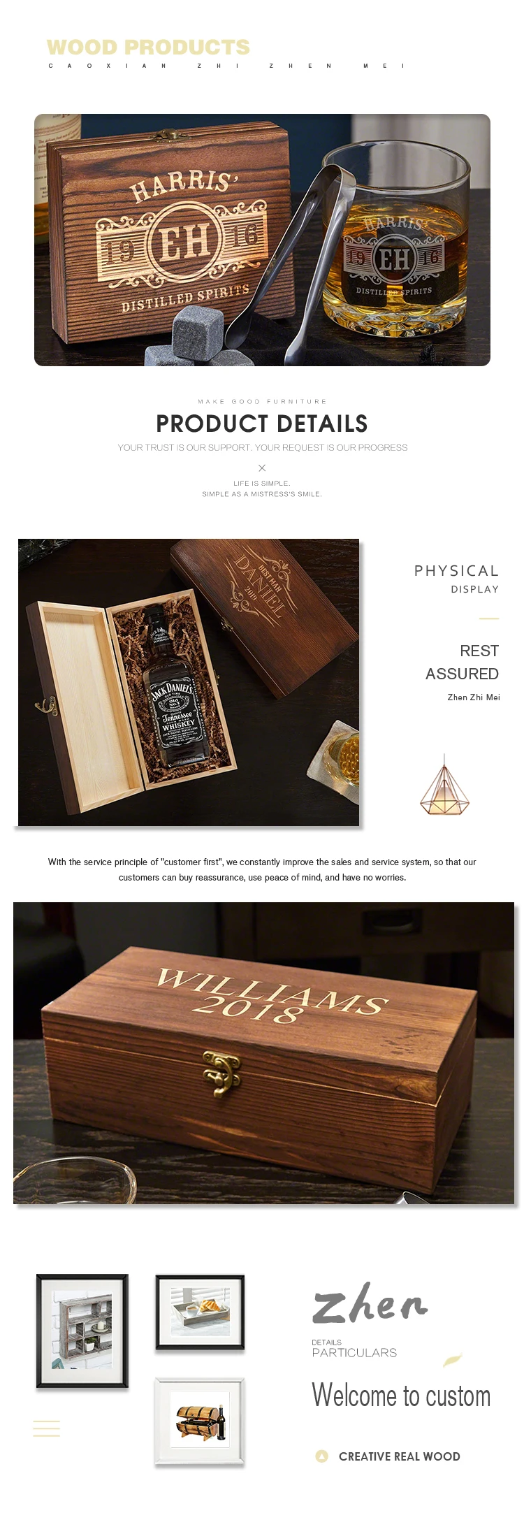 Wooden Liquor Bottle Gift Box Unique Groomsmen Gift,Best Man Gift