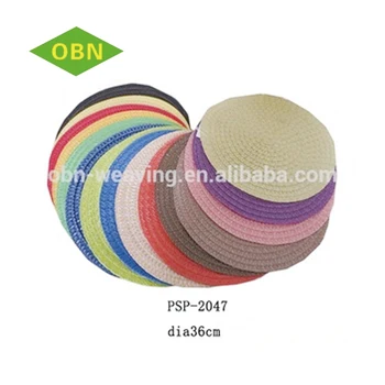 Cheap Plastic Tablemat Round Placemats Woven Straw Placemats Round