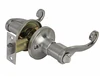 Privacy Passage Bedroom door Leverset Lock Set Keyed Security, Satin Nickel Finish, Reversible for Right or Left Side
