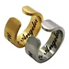 October NEW-Coordinates - Hand Stamped Cuff Ring Set, Latitude Longitude GPS location