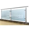 Brand new balcony glass railing hot selling steel garden fence glass railing only screws to fix