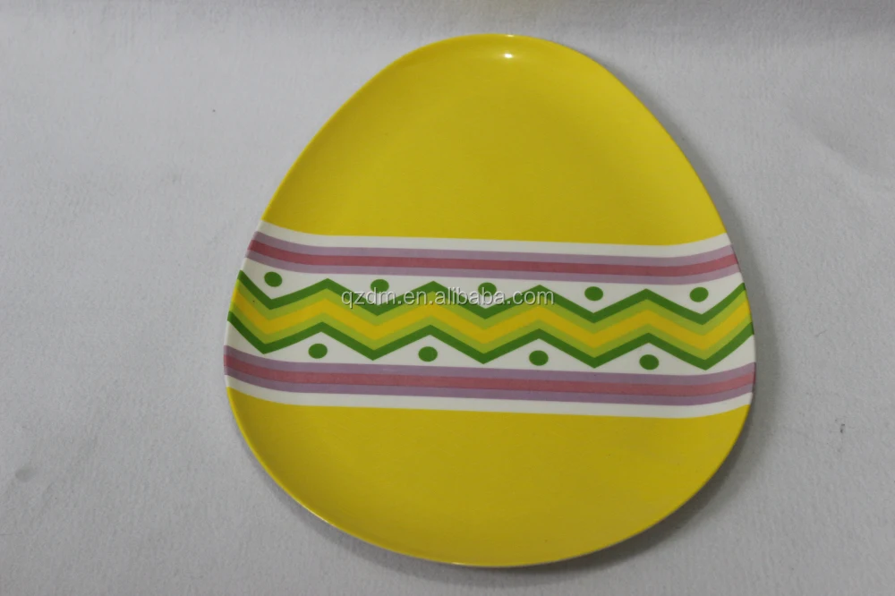 Egg Shaped Melamine Dinner Plate