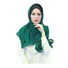 Arabic Women Chiffon Scarf Hijab Gold Chain Shawl Scarves Fashion Plain Headband Muslim Hijabs Wrap