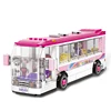 XB-12005 City Girl Series The School Bus Set plastic building blocks