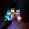 China Made led flashing colorful plastic long drinking glass