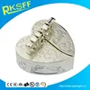 babt gift exquisite present for baby tooth and curl box in silver color