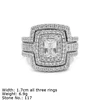 RZH-RA13 925 Sterling Silver Jewelry Stack Ring Set Diamond Engagement Rings Jewelry Women