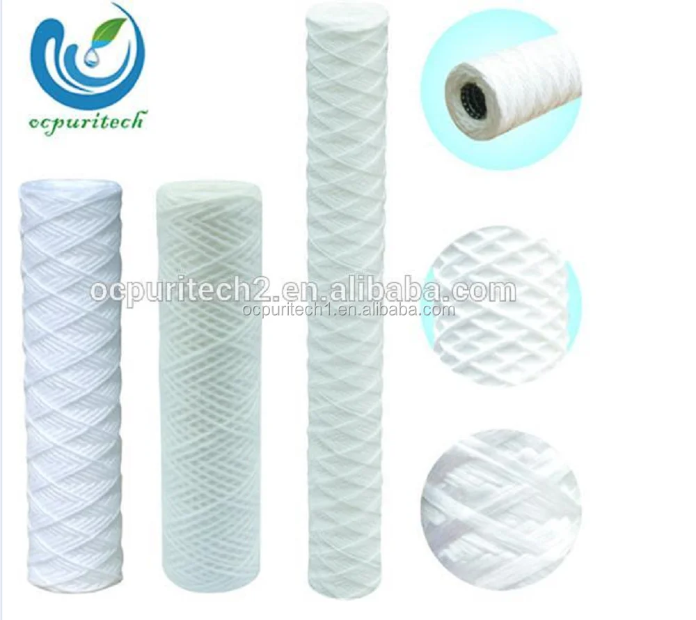 PP 10 inch sediment string wound water filter cartridge